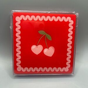 Target Bullseye Playground Heart Cherry Acrylic Coaster Set Valentine 2025 NEW